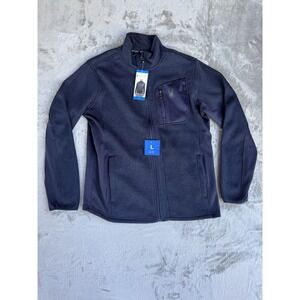 Spyder Men's Relaxed Fit Full Zip Jacket, Large, Navy Blue